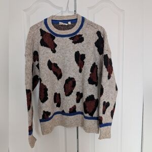 Retpod Multicolor Knit Sweater with Blue Trim